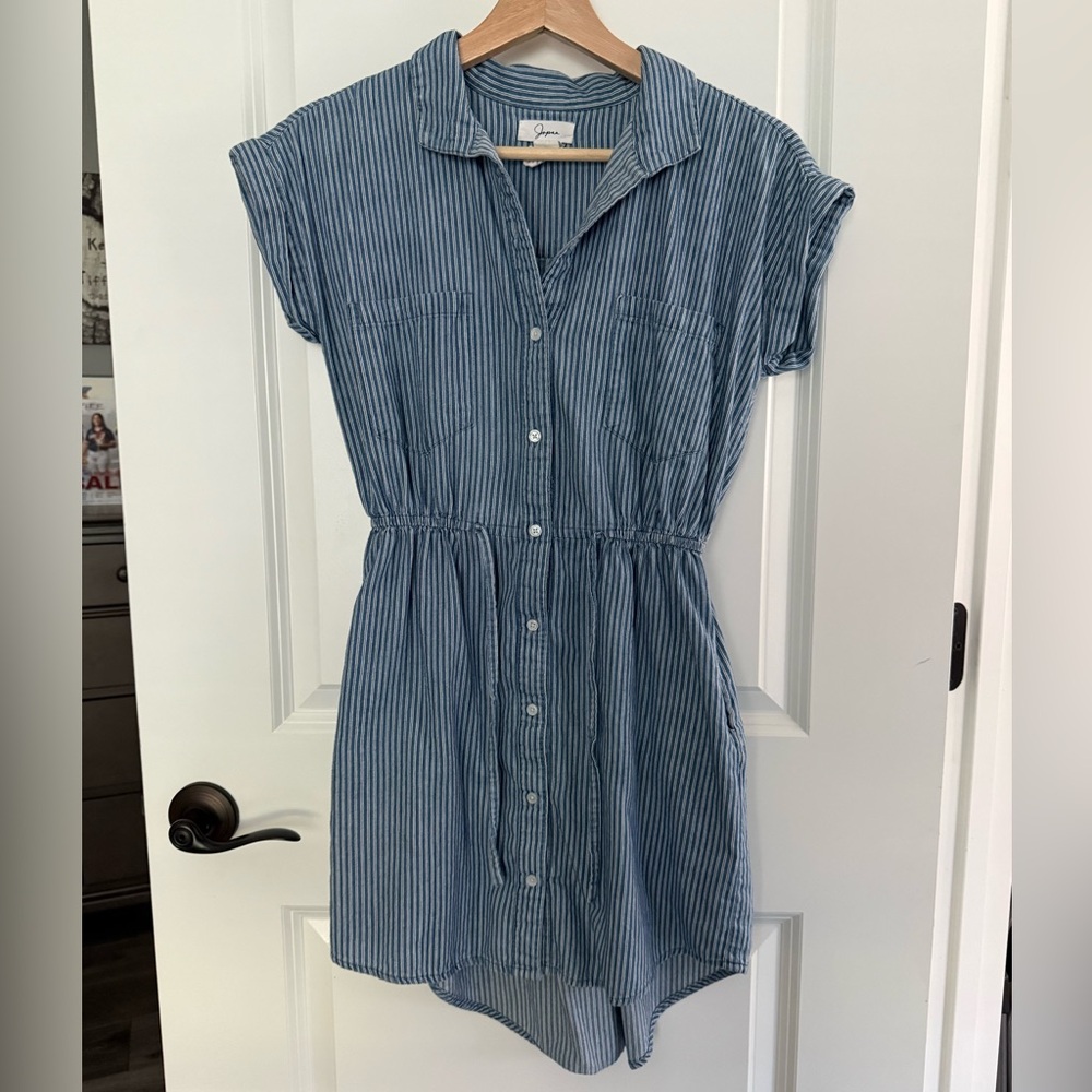 Japna blue Jean lightweight button down sundress, size s